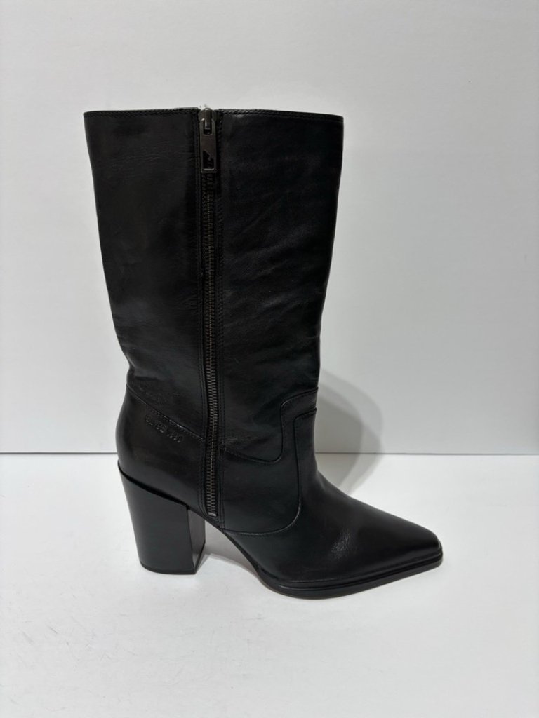 Franco Sarto Women’s Jaxon Black Leather Boots, Size 8.5 M
